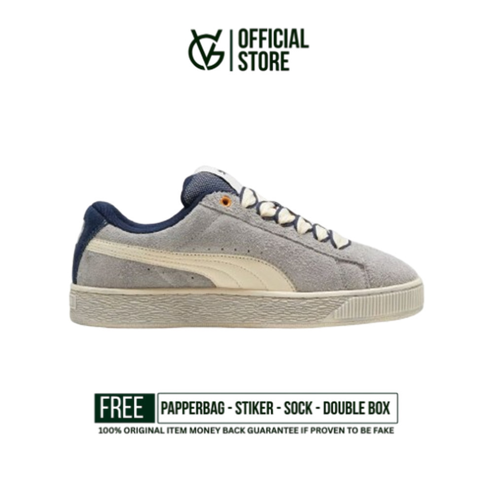 Sepatu Sneakers Puma Suede Xl Skate Serve Cool Light Grey  Original Authentic Unisex