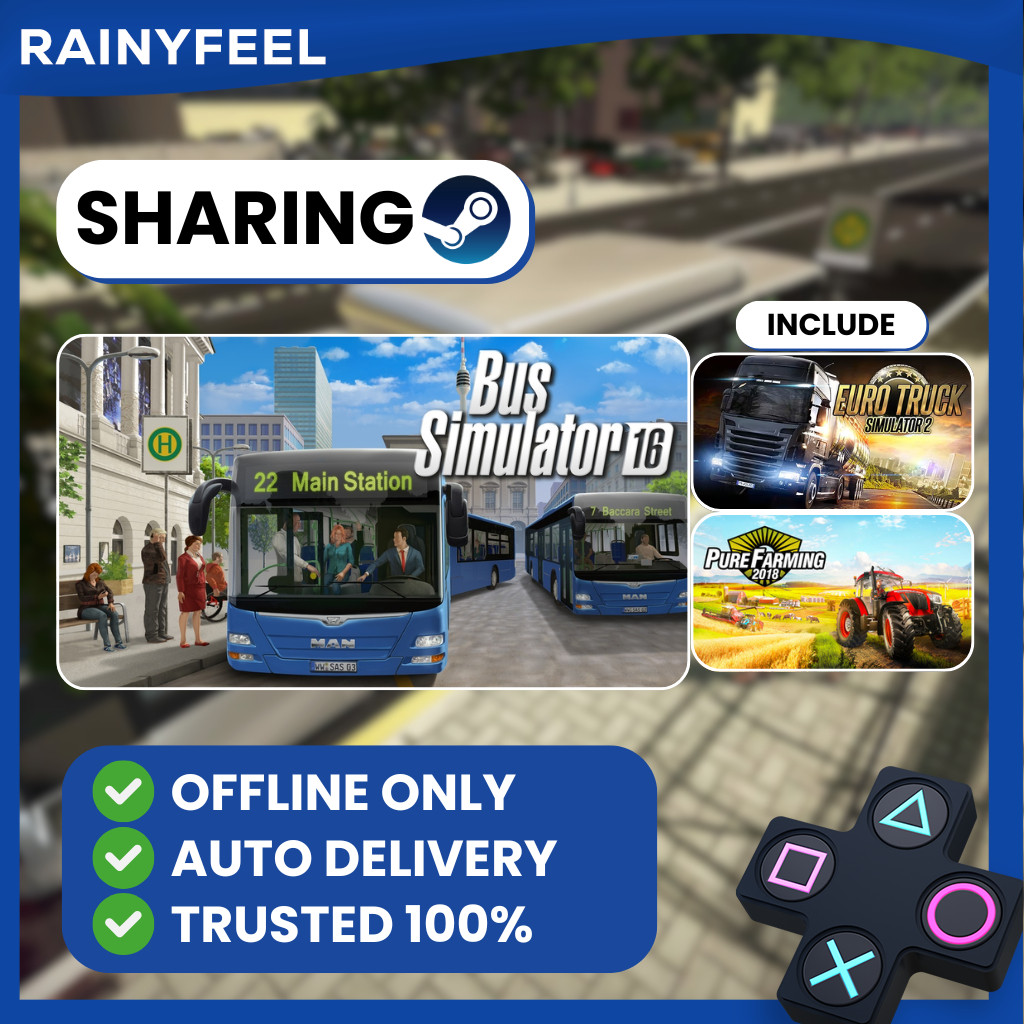 [BONUS STEAM KEY] Bus Simulator 16 (Sharing With Euro Truck Simulator 2, Pure Farming 2018) / AUTO D