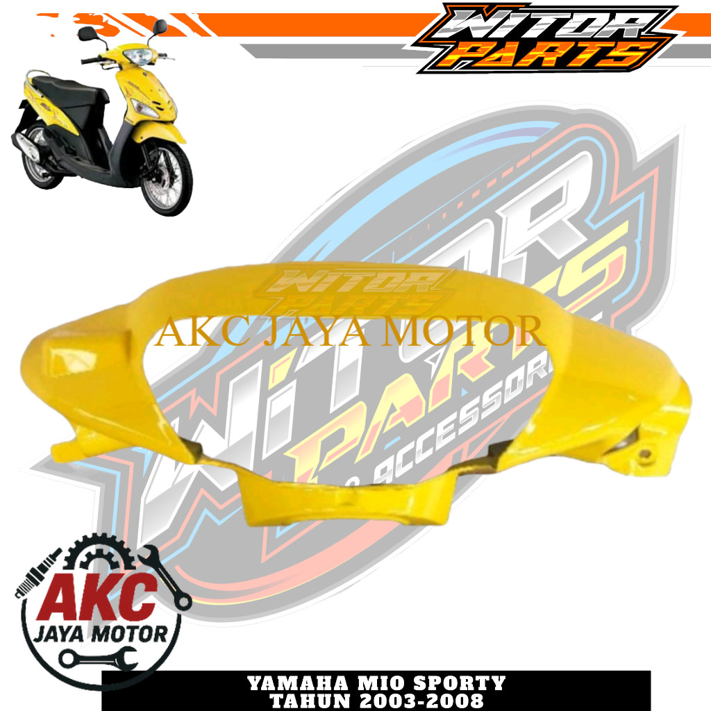 Batok Kepala Depan Mio Sporty Warna Kuning 2004 2005 2006 2007 / Batok Lampu Depan Mio Sporty Mio La