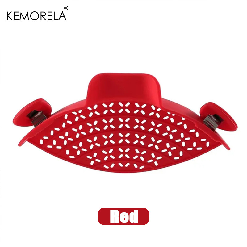 Food Grade Silicone Clip-on Pot Strainer Universal Anti-spill Pasta Pan Colander for Rice And Fruits
