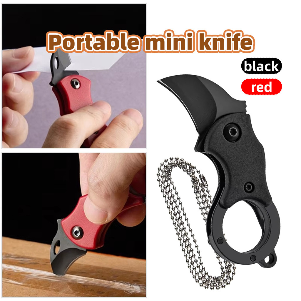 Pisau Lipat Mini Portabel Pisau Saku Kecil Pria Berkemah dan Berburu Pisau Saku Portabel