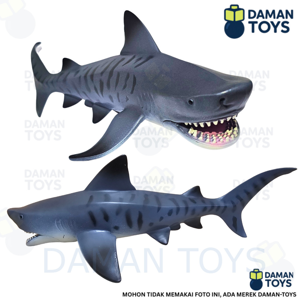 Figure Ikan Hiu Macan Besar - Tiger Shark Mainan Hewan Laut