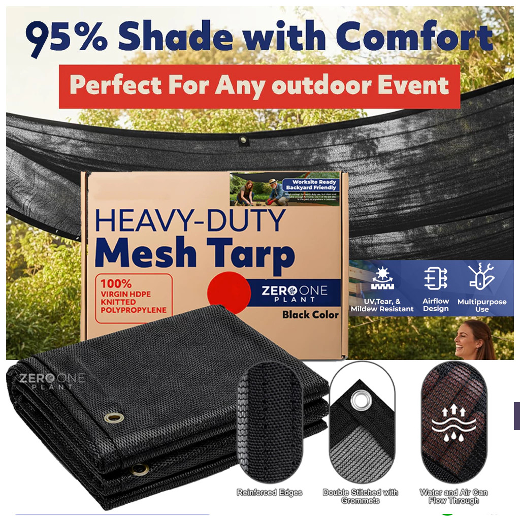 Custom Paranet Nilon 95% Jahit List Siap Pasang / Paranet Anti UV dan Hujan / Paranet 99% Anti UV Su