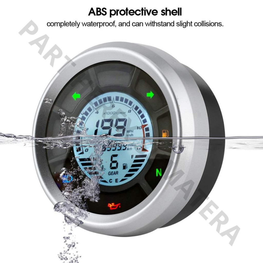 Speedometer Digital Bulat Universal Motor Custom Modifikasi Modif Speedo Spido Spedo Meter Spedomete