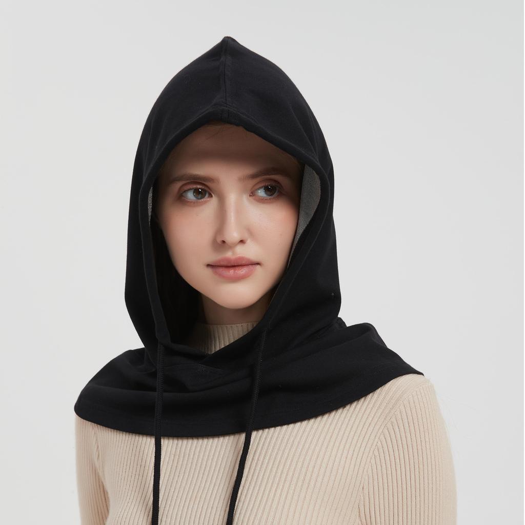 CINTIA FEBI Anti Radiation Silver Fiber Fabric Face Head Cover EMF Shielding RF Blocking Hood Hat