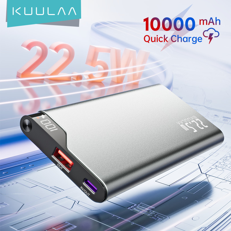 KUULAA 22.5W Power Bank 10000mAh Portable arger PowerBank Fast arging External Battery For iPhone16 