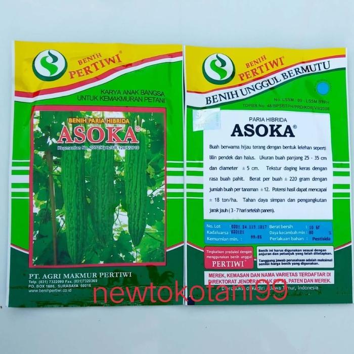 Benih paria ASOKA F1  10 gram biji pare hibrida asoka paria pahit dari benih pertiwi - paria asoka 1