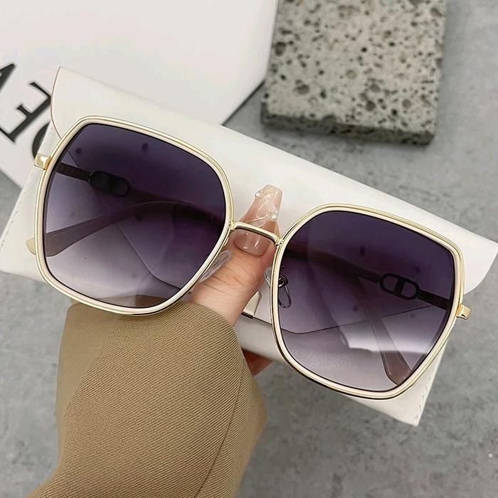 Kacamata Pelindung Mata Sinar UV Kacamata Hitam UV400 Bingkai Besar - Ungu