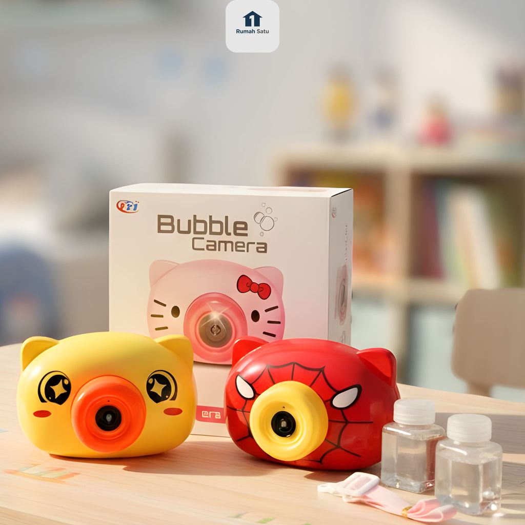 RUMAHSATU - Mainan Bubble Camera FU 1144 – Kamera Gelembung Sabun Karakte