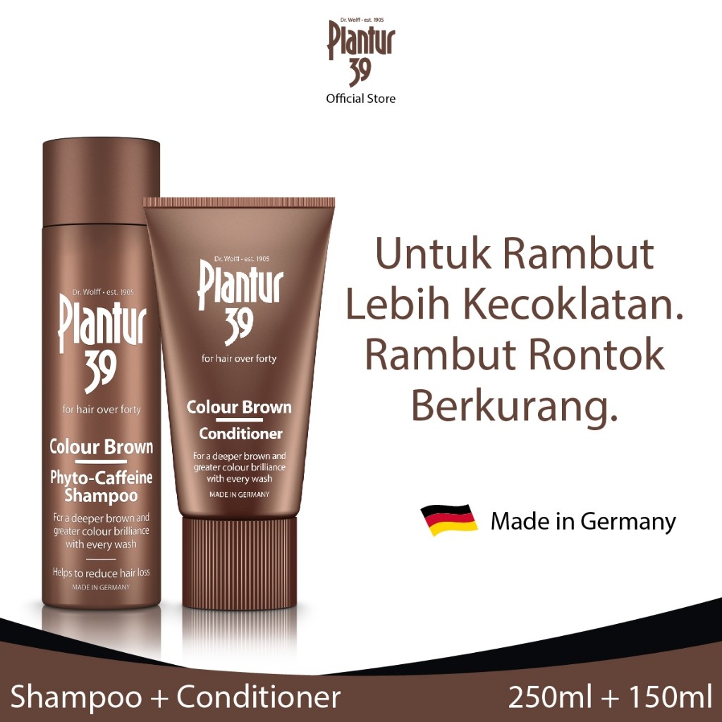 Paket Plantur 39 Brown Kit - Plantur 39 Brown Shampoo + Plantur 39 Brown Conditioner - Rambut Uban
