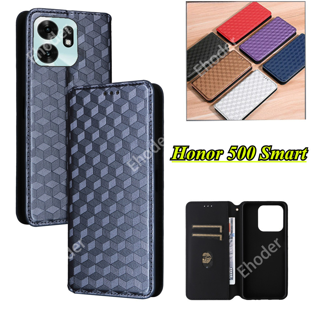 Casing untuk Honor 500 Smart 5G 2026, Dompet dengan Slot Kartu, Flip Magnetik, Cover Kulit untuk Hon