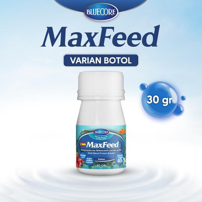 BlueCore Maxfeed Pakan Burayak Ikan penghemat cacing sutera untuk penggemuk ikan dan perangsang ikan