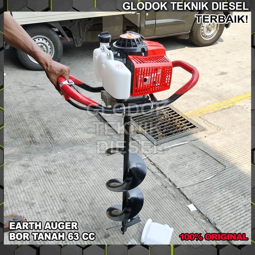 Mesin Bor Tanah 2 Tak Tenaga Besar Tanpa Mata Bor MESIN BOR TANAH MATRIX AG63 Ukuran Mata Bor 100Mm,