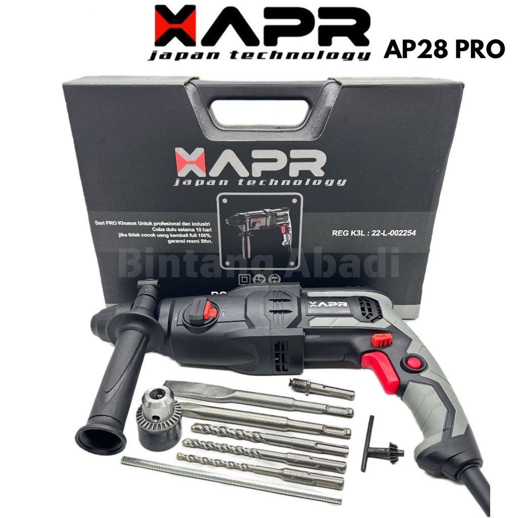 Mesin Bor Bobok Beton APR AP28PRO 3 Fungsi Hammer Drill