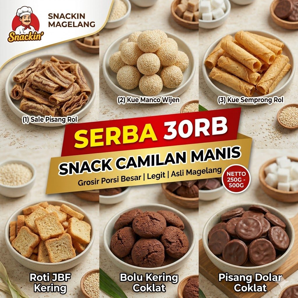 Cemilan Grosir Kiloan Manis Kue Manco Bolu Kering Aneka Camilan Khas Magelang Snackin Serba 30 Ribu 