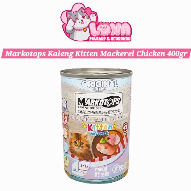 Markotops Kaleng Kitten Mackerel Chicken 400gr