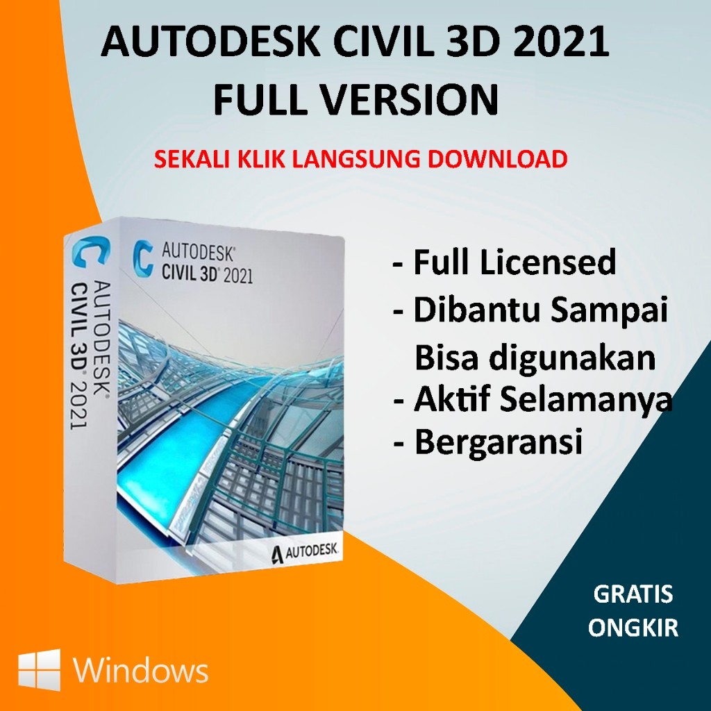 AutoCAD Civil 3D 2021 Full Version Windows Permanen Aktif + Video Tutorial Install