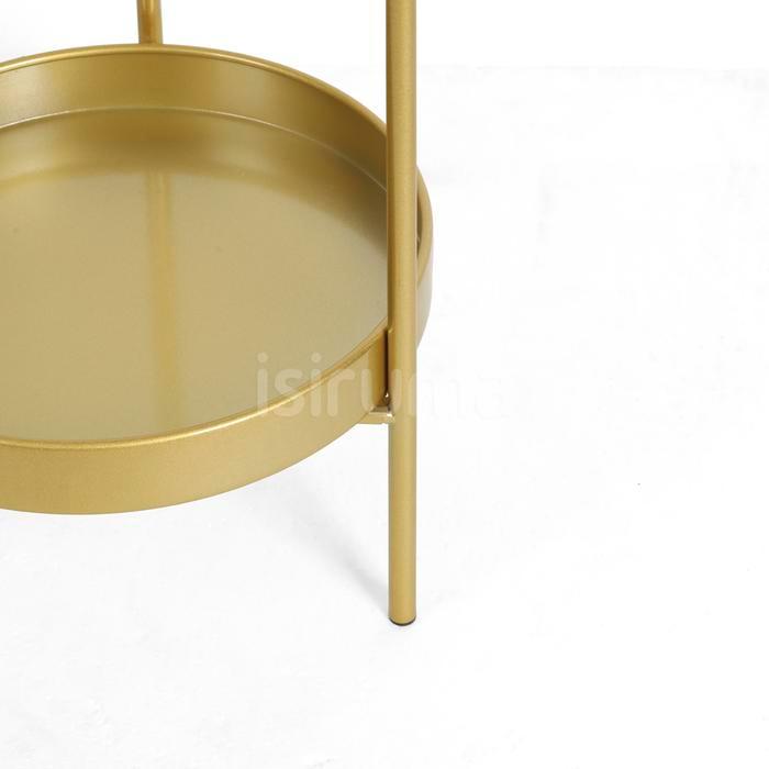 READY Pot Bunga 2 Susun Rak Besi Tanaman Hias GLEE STANDING POT - Isiruma - New Gold