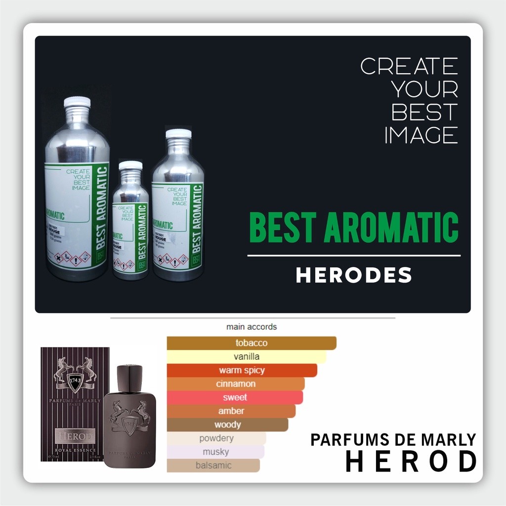 [PGJ] Bibit Parfum - HERODES | Herod De Marly | Best Aromatic | Segel