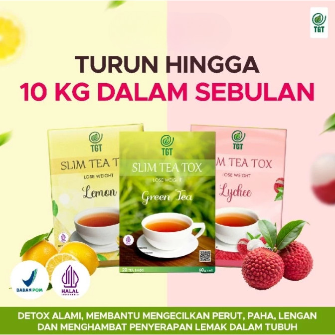 TGT Slim Tea Detox 1 Box 20 | Teh Diet Pelangsing Alami