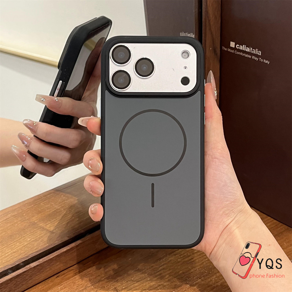 Liquid Silicone Magnetic Case For iPhone 17 13 11 12 14 15 16 Pro Max 13 Big Window Shockproof Cover