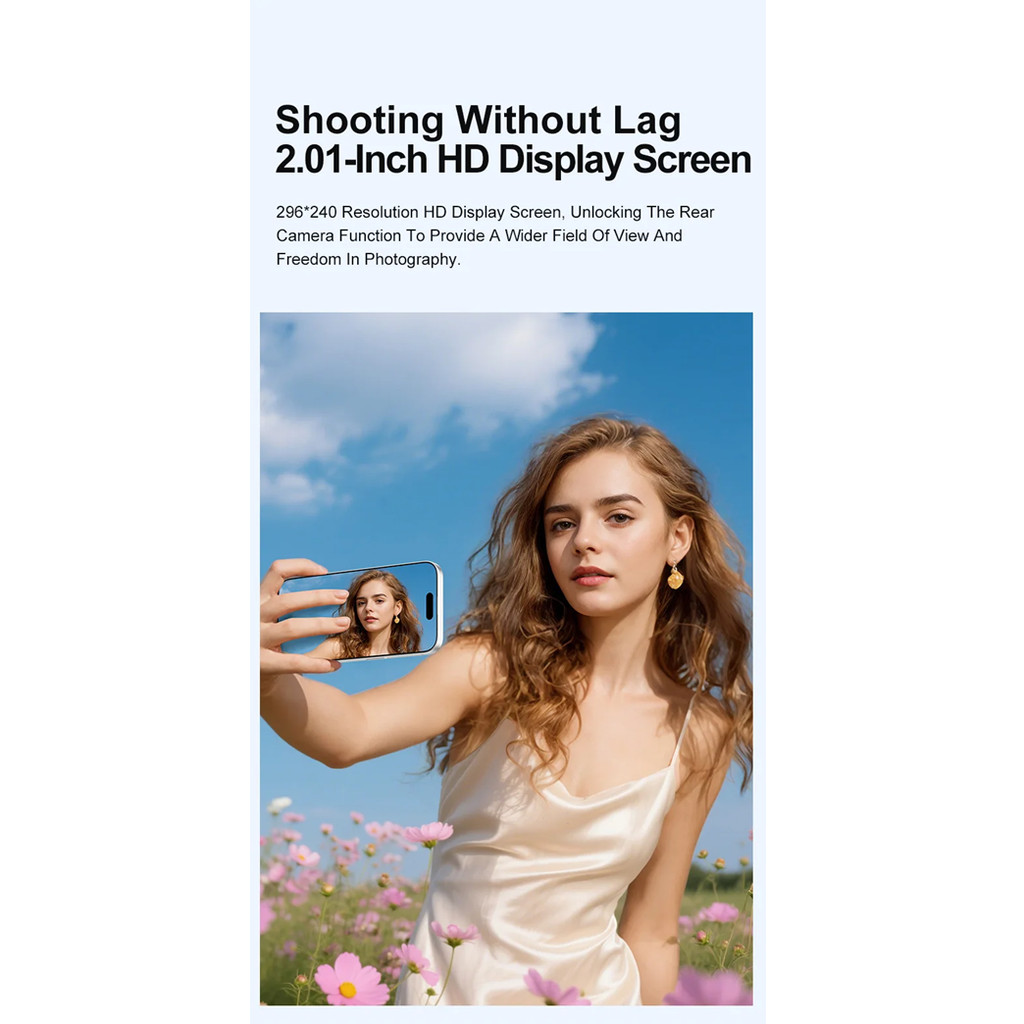 T3 VlogScreen Mini Phone Vlog Selfie Monitor Screen Magnetic AMOLED 2 Inch HD Layar Monitor Kamera