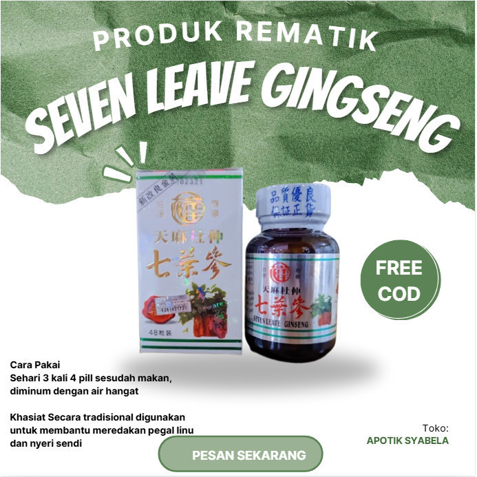 PROMO ( Seven Leave Original ) Seven Leave Ginseng Botol Plastik Untuk Sendi