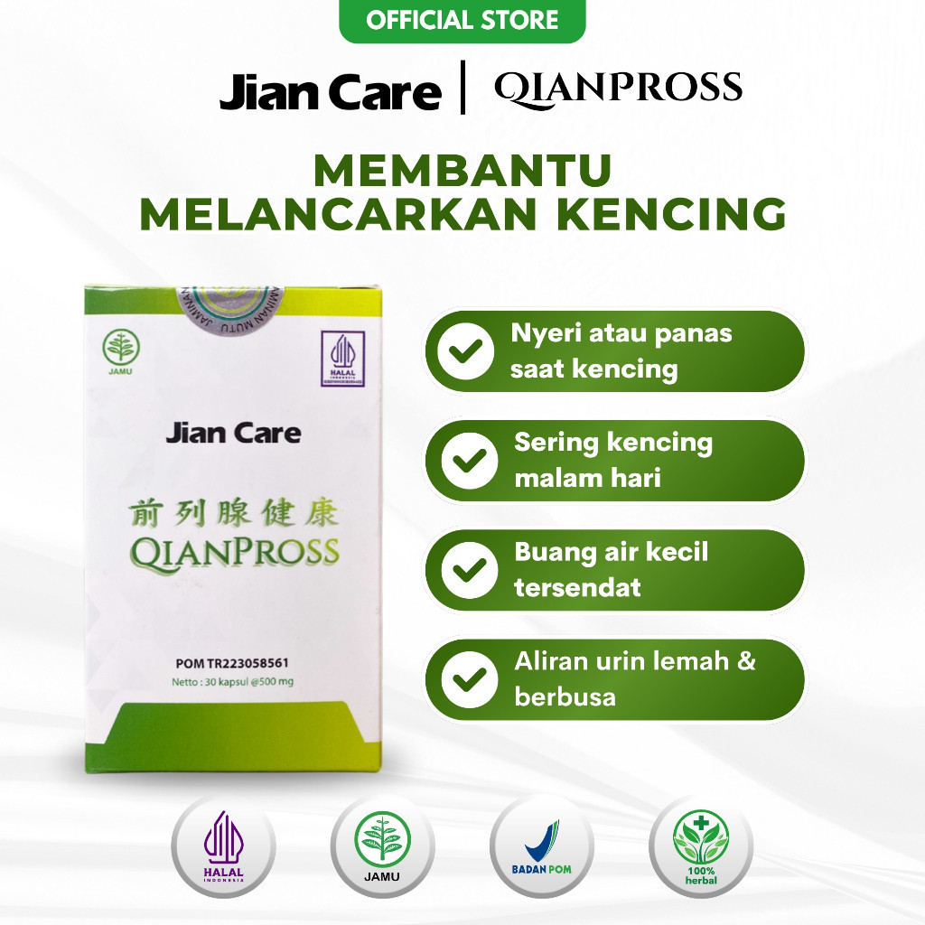Jian Care Qianpross - Obat Herbal Untuk Meredakan Sering Kencing Prostat ISK Alavapharm