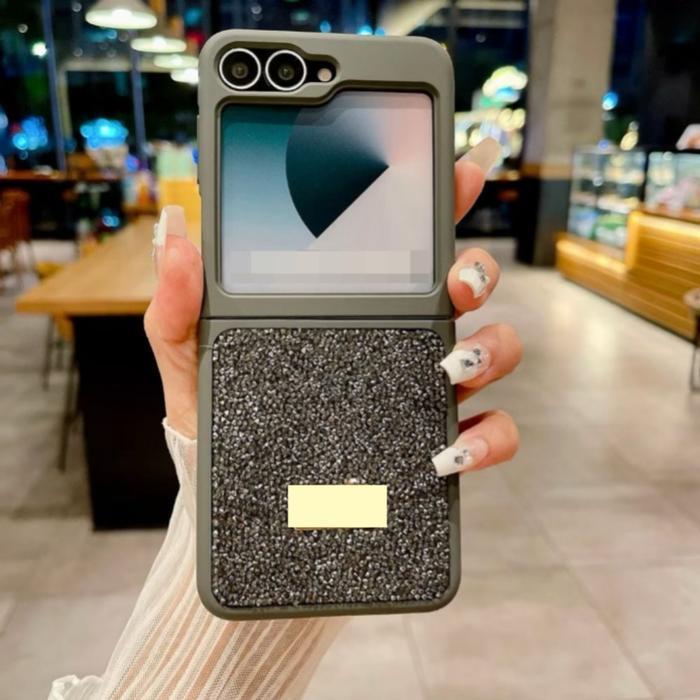 CASE FULL DIAM*ON For Z Flip 3 / Z Flip 4 / Z Flip 5 / Z Flip 6 / Z Flip 7 - Z FLIP 3, GREY