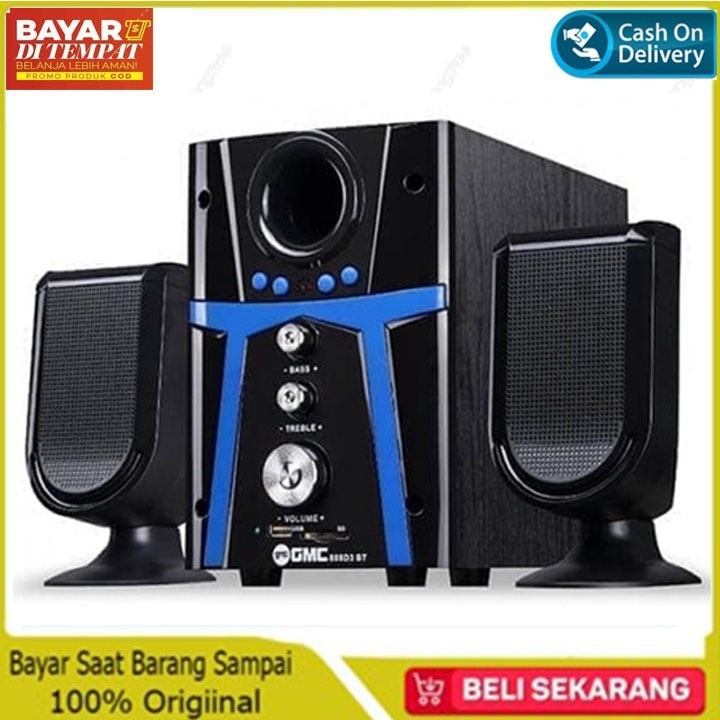 Speaker Aktif Bluetooth GMC 888D3 / D2 BT Multimedia Radio Aux Super Bass Salon # Speker Komputer