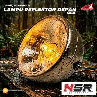 Lampu Depan CB 125 Chrome 57.5 inch H4– AGRAS Premium Classic Headlight