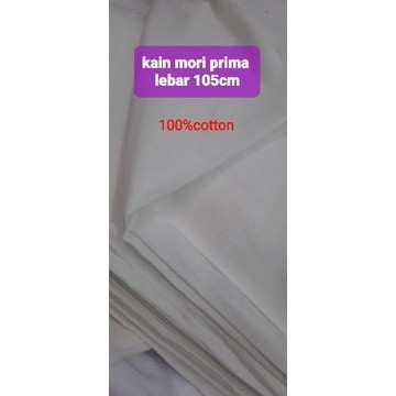 Kain mori prima putih untuk membatik tie dye shibori jumputan lebar 105cm