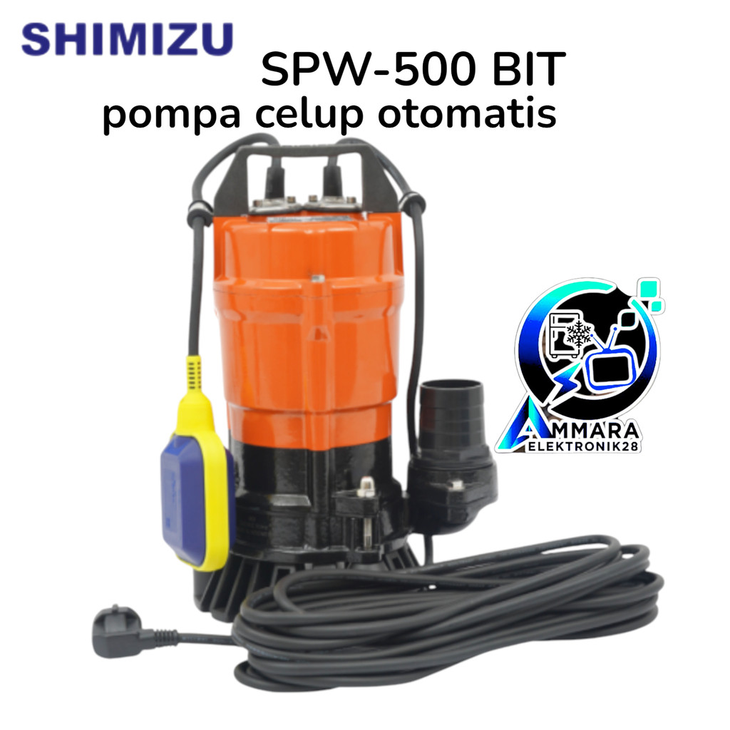 Pompa Celup Air Kotor Shimizu SPW 500 Bit Autometic Submersible Pump 2inch