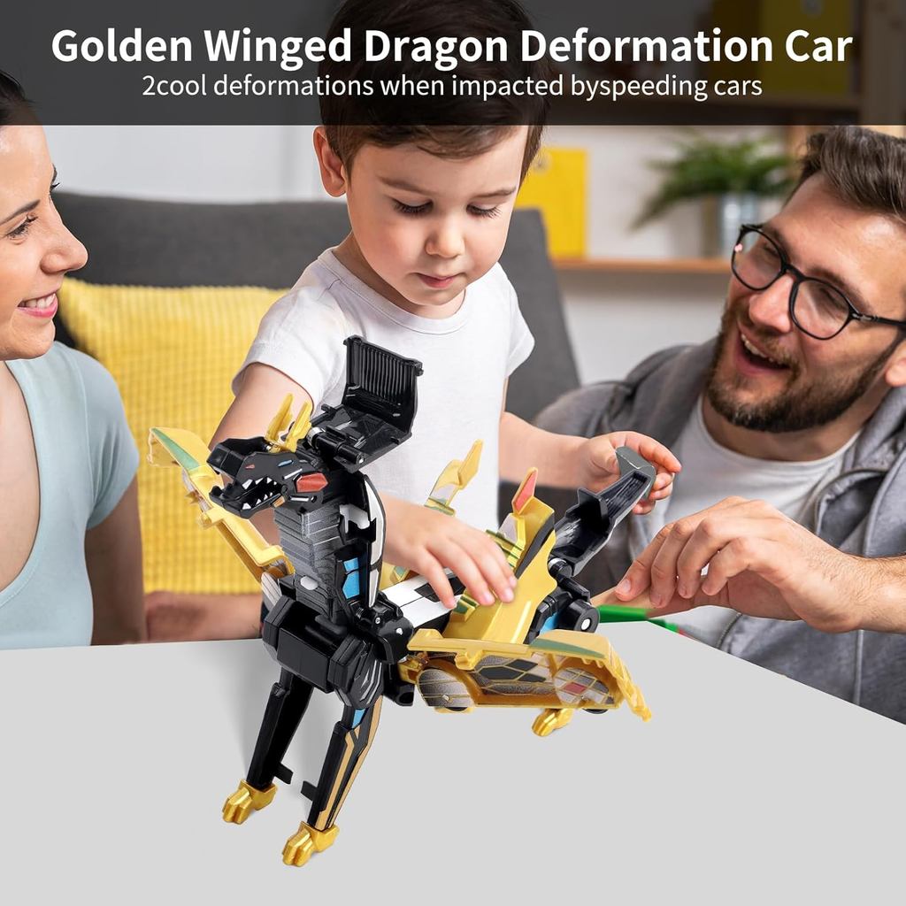 Collision Transformation nosaur Car Toy Magnetic nosaur Transformers Car Transforms into nosaur Fun 