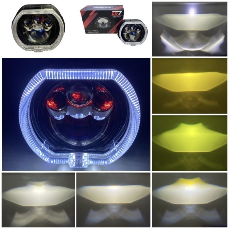Lampu Biled Laser ORI CR7 3 Laser 1 Warna 3 Warna Bundling dan Non Bundling 75w Original