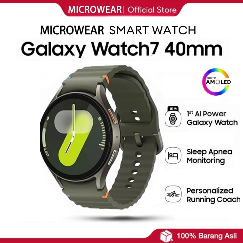 [ORI & COD] Galaxy Watch 7 41mm Jam Tangan Pintar Wanita Pria IOS & Android Tahan Air GPS NFC Blueto