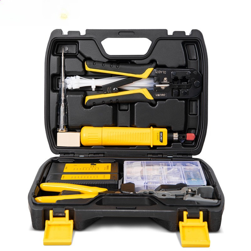 Network Clamp Set with Tool Box Set 10-piece Set Network Clamp Line Measuring trument Crystal Head E