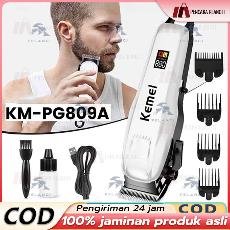 Original KEMEI 809A Alat Cukur Rambut Kemei KM 809A Mesin Cukur Cordless HAIR CLIPPER TRIMMER
