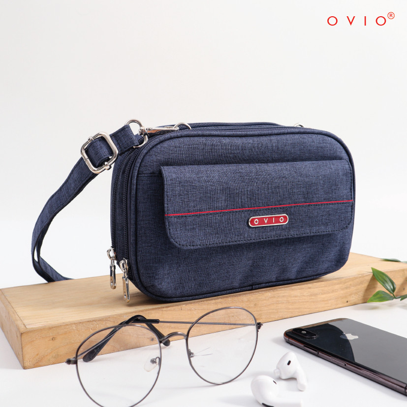 BAGTASTIC Dompet Organiser Wanita Multifungsi Ovio 7908 - Bahan Denim