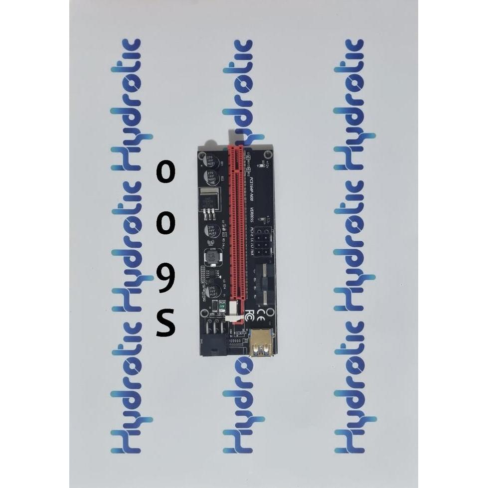 PCI-E 1-16X RISER EXTENDER CARD ver. 009S BLACK BOARD LED - 009S