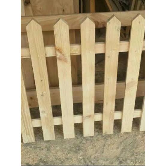 Pagar Kayu Tinggi 80 Cm Pembatas Ruangan Untuk Taman Beranda Pagar Rumah Pagar Kandang Hewan kelinci