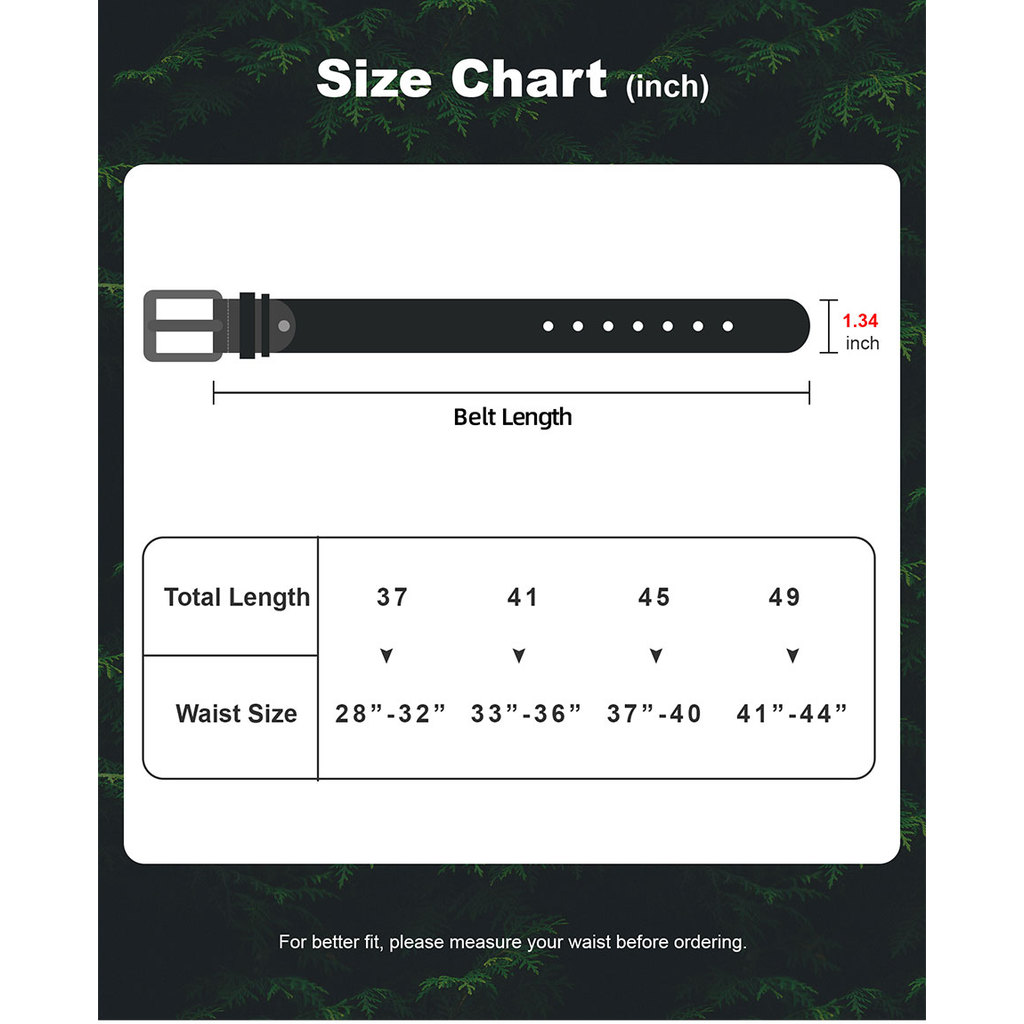 Maikun Men's Black Leather Belt Black For Trousers Classic Black Alloy Pin Buckle Business Second La