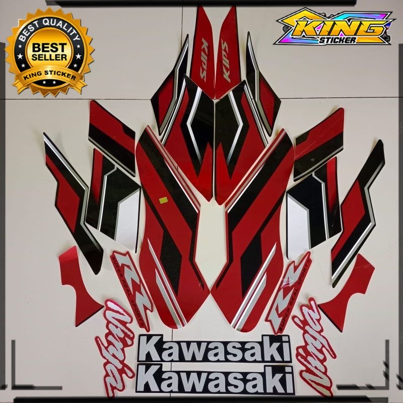 COD striping kawasaki ninja rr list body standar 2015 se merah stiker kualitas