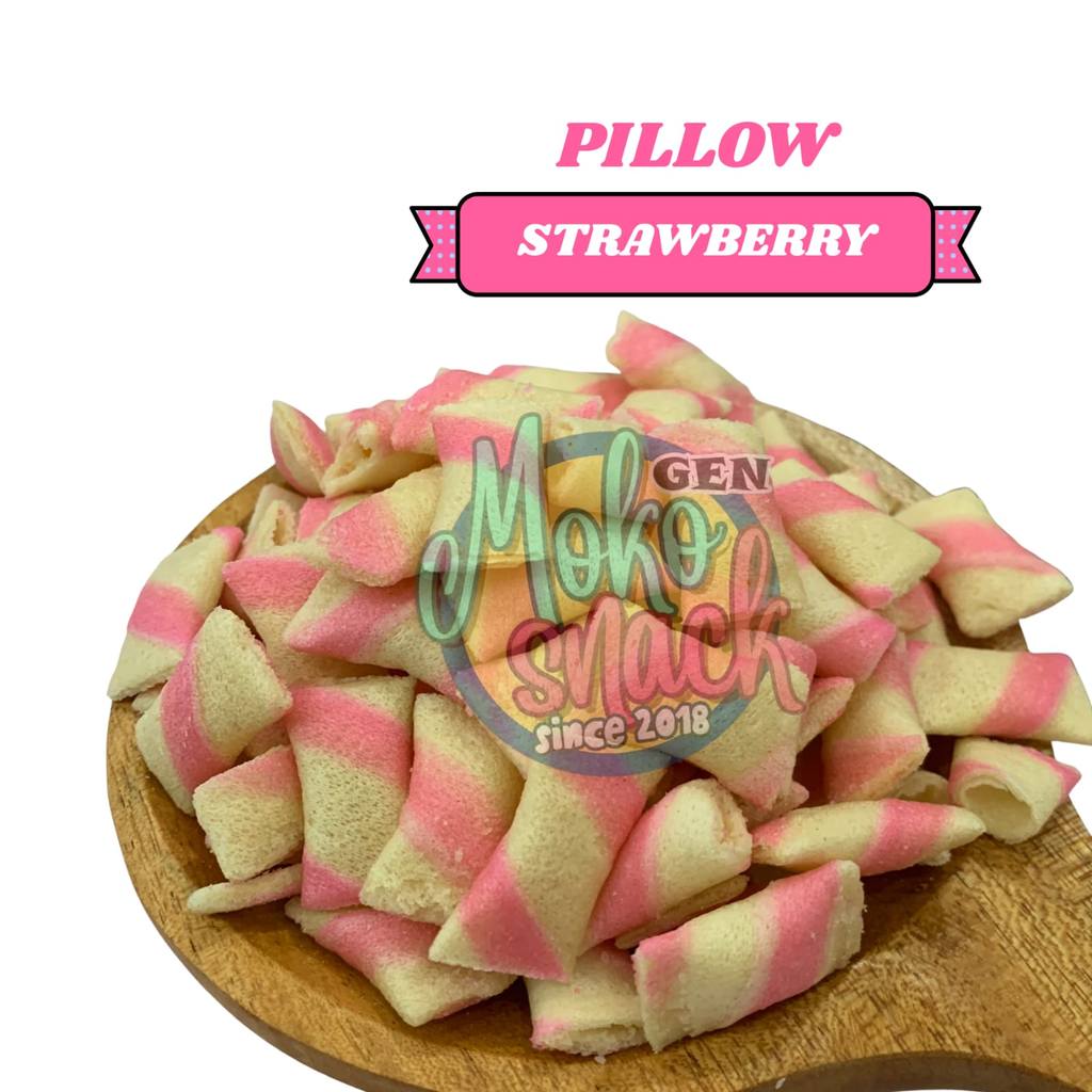 Snack Kiloan PILLOW STRAWBERRY 500gr
