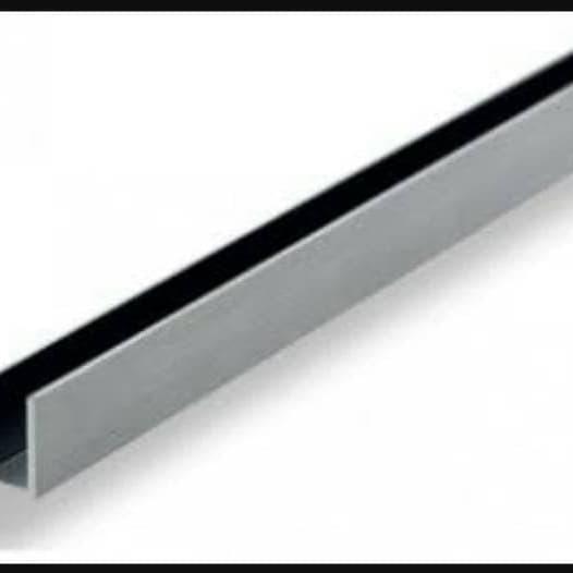 Lis Aluminium U - Hitam