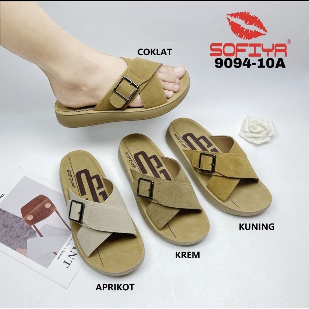 SOFIYA ORI 9094 10A SANDAL WANITA IMPORT / SENDAL WEDGES / SANDAL WEDGE 3CM
