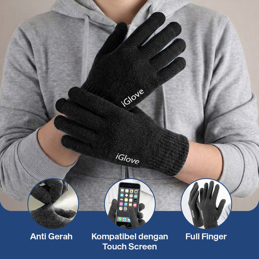 Promo iGlove Sarung Tangan Motor Touch Screen untuk Smartphone dan Tablet - XT08 Original