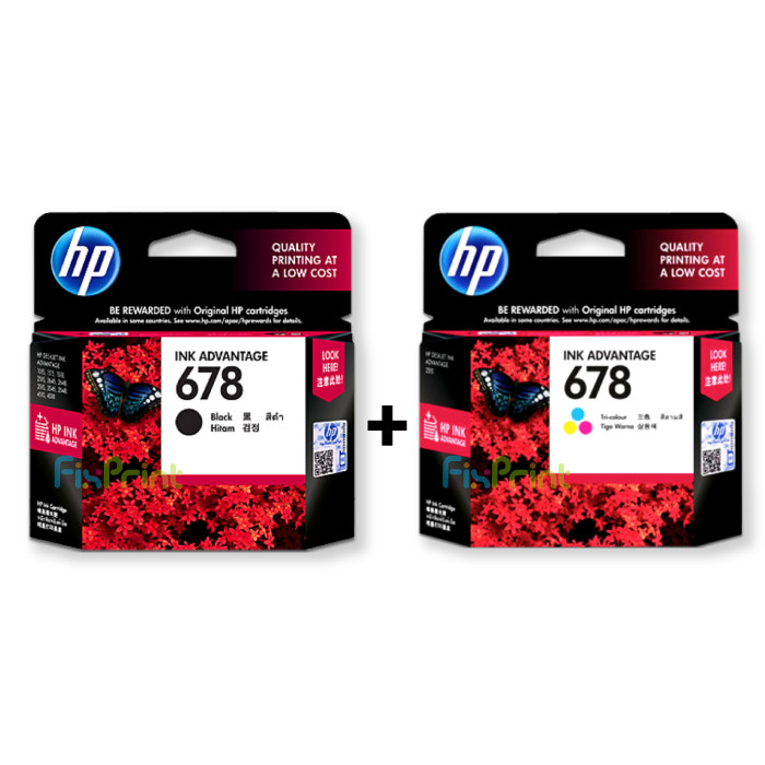 FixPrint Tinta Printer Cartridge HP 678 Color Black CZ108AA Print HP Deskjet 1515 2515 2545 4515