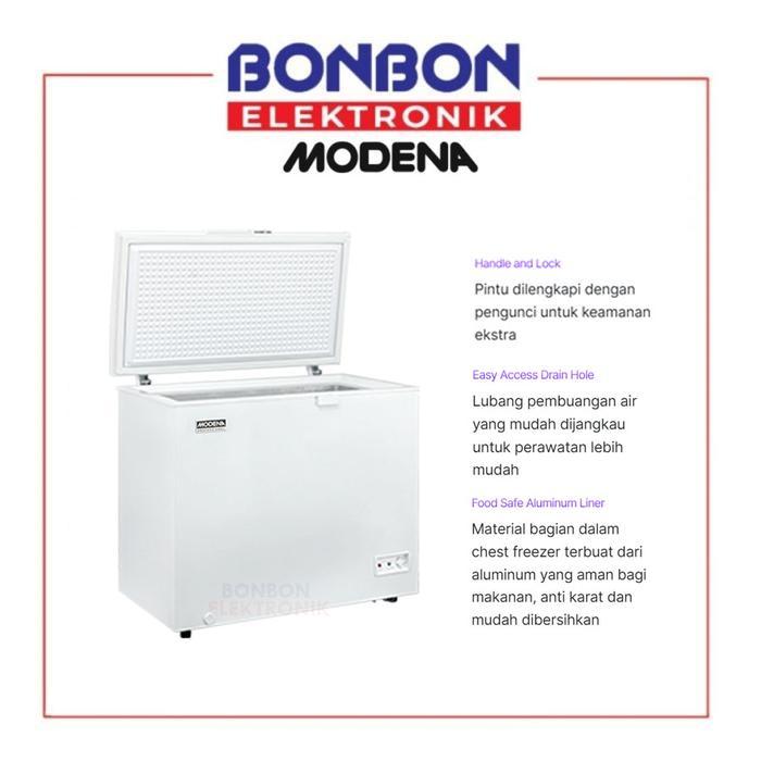 Modena Chest Freezer 205 Liter MD 20 W / MD20W Cooler Box 205L