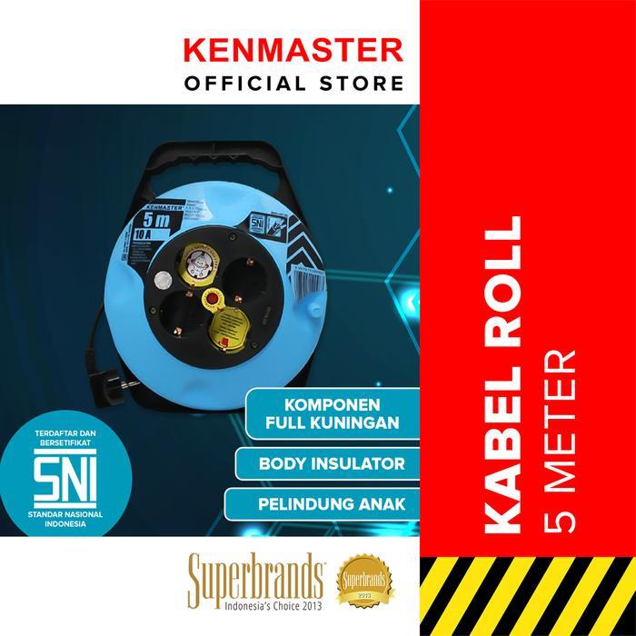 Kenmaster Kabel Roll 5 / 12 Meter (SNI) / Colokan Listrik Gulung / Roll Kabel Listrik - 5 Meter
